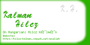 kalman hilcz business card